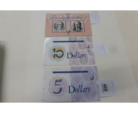 Four uncirculated Australian 1994 banknotes to include; 5, 10 & 20 Dollars first polymer run, 20 Dollars last paper run