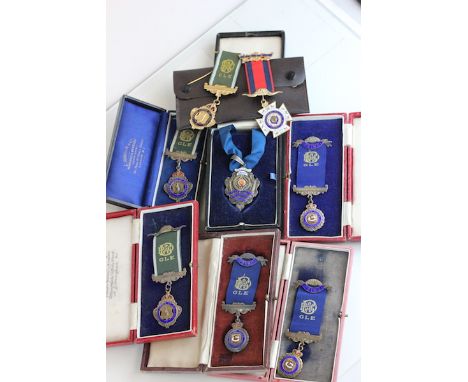 Collection of boxed mainly silver & enamel RAOB and Masonic medals