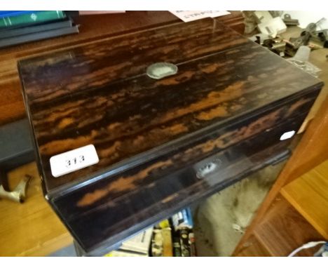 Mechi of London sewing box containing mother of pearl bobbins, bone tools and vintage measuring tapes