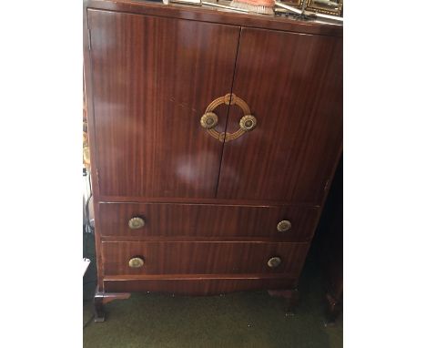 Vintage 3 piece bedroom suite comprising of wardrobe , dressing table &amp; cupboard with drawers below