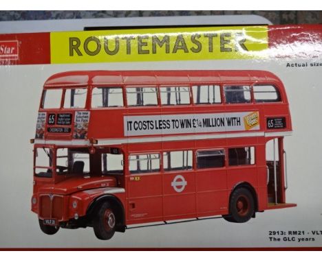 Limited edition die cast model of the Routemaster bus, 1/24th scale manufactured by Sunstar. In original packaging with certi