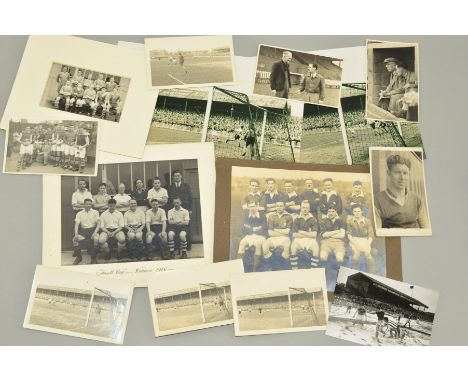 BLACK AN WHITE PHOTOGRAPHS, Walsall vs unknown team played with the pitch covered in snow 1940's, black and white team photog