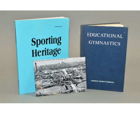 'EDUCATIONAL GYMNASTICS' A GUIDE FOR TEACHER'S BOOK, published by London CC in 1963, Crystal Palace black and white aerial ph