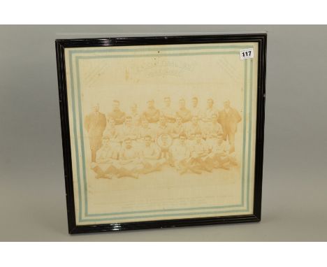 FRAMED LINEN PRINT OF BIRMINGHAM CITY FC - 1931 FA CUP FINAL, top left hand and right hand corners list the teams results up 
