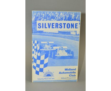 MIDLAND AUTOMOBILE CLUB OFFICIAL PROGRAMME FOR THE MEETING HELD AT SILVERSTONE, on 9th March 1974