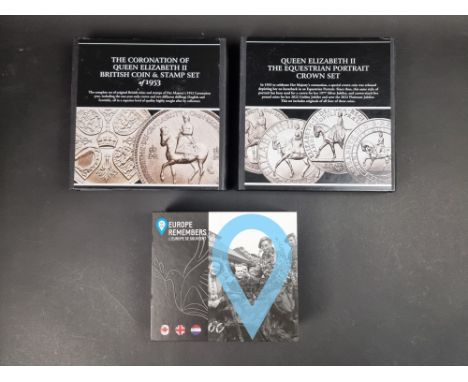 Coins:&nbsp;an 'Queen Elizabeth II The Equestrian Portrait' crown set, comprising: 1953, 1977, 2002 and 2022, with booklet an