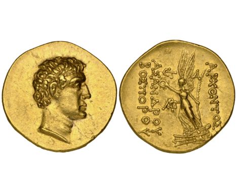 Kings of Bosporos, Asander, as Archon (c. 44-40 BC), gold stater, year 4 (41/40 BC), bare head right, rev., ΑΡΧΟΝΤΟΣ ΑΣΑΝΔΡΟΥ