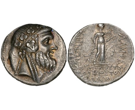 Mysia, Lampsakos, silver tetradrachm, c. 200-150 BC, bearded head of Priapos right, hair wreathed with ivy and in long locks 