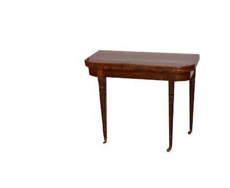 A Mahogany Turn Over Leaf Card Table 