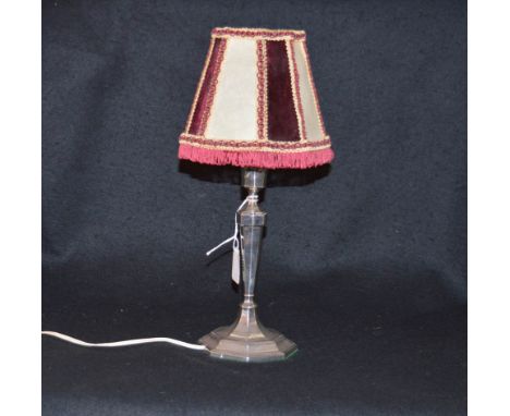 A Solid Silver Table Lamp, Sheffield 1927