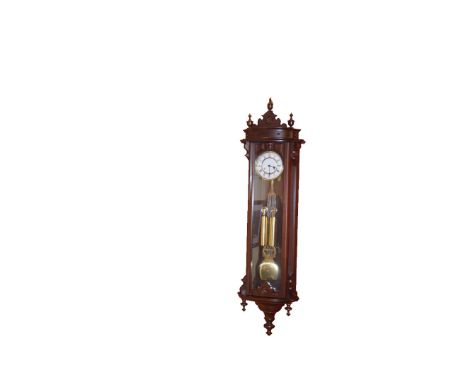 A Superb Mahogany Double Weight Vienna Clock 