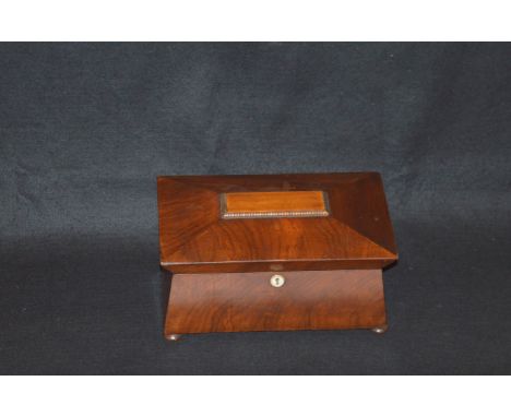 A Nice Shaped Mahogany Tea Caddy 