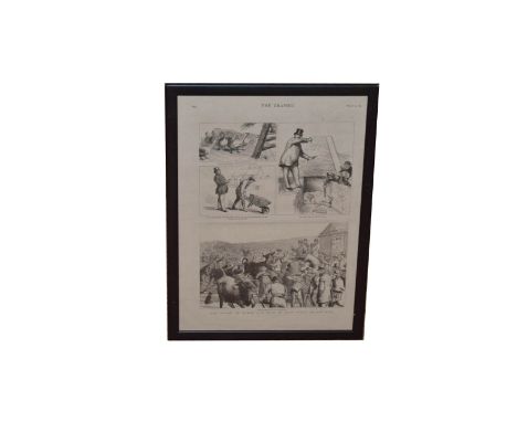 A Nicely Framed Black and White Auctioneering Print 