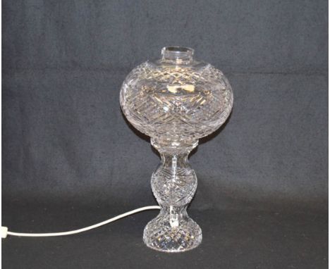 A Waterford Crystal Globe Lamp (16.5'')