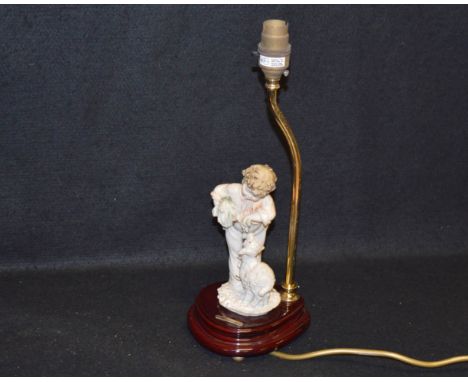 An Italian Lamp 'Boy with Sheep' 