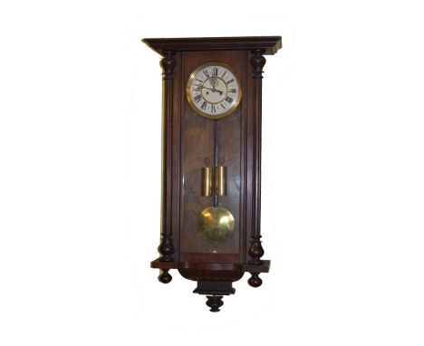 A Mahogany Cased Double Weight Veinna Wall Clock 