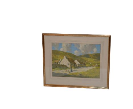 A Gilt Framed Print 'Feeding Time' - M. C Wilkes 