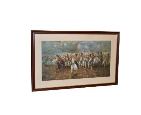 An Early Large Framed Print 'Charge of the Light Brigade'