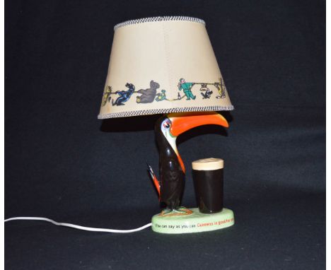 A Guinness Toucan Table Lamp