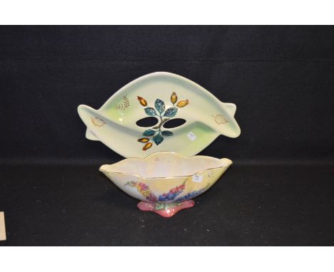 A Royal Winton  Planter and An Unusual Carltonware Hand Painted Dish 