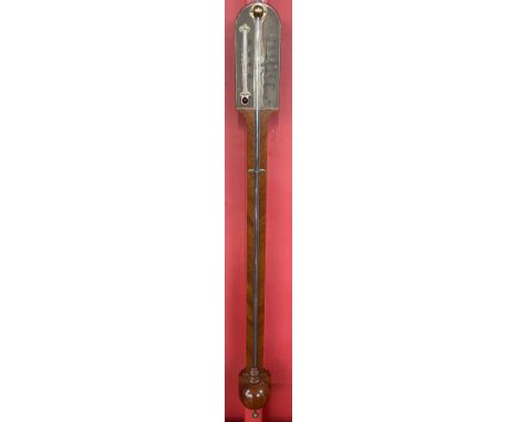 A George III style mahogany stick barometer 
