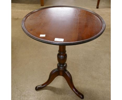 A George III style mahogany tripod lamp table 
