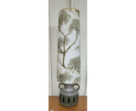 A West German pottery table lamp 