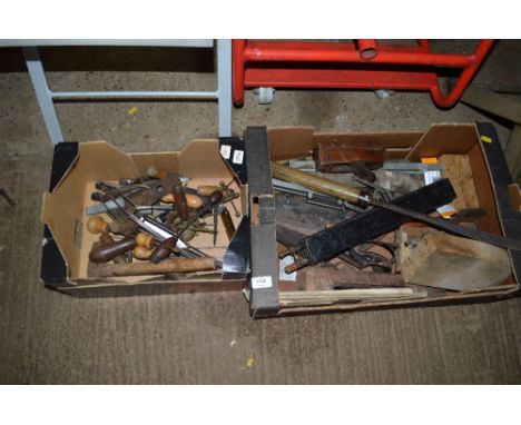 Two boxes of various hand tools 