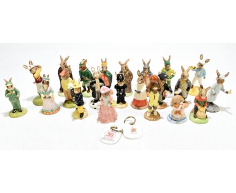 ROYAL DOULTON; a collection of 'Bunnykins' figures including 'Golfer Bunnykins', 'Caddy Bunnykins', 'Prince John Bunnykins' f