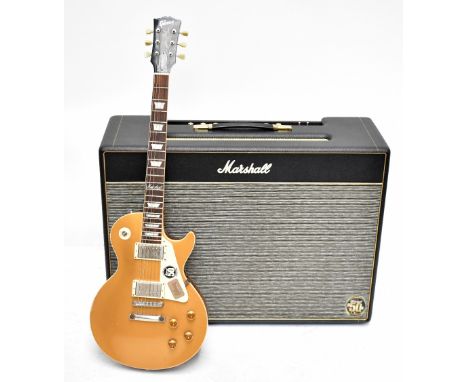 A Gibson Les Paul Marshall 50th Anniversary limited edition guitar with boxed amplifier, 22/50 and with Gibson Custom Aged Hi