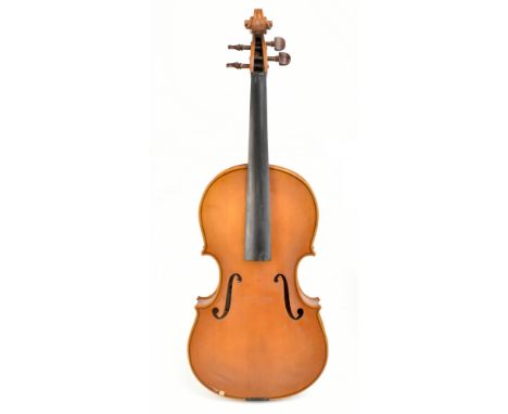 WILLIAM HIMAN JONES; a full-size English viola, labelled 'Made by William H Jones, Ickenham Middlesex 1948', the two-piece ba