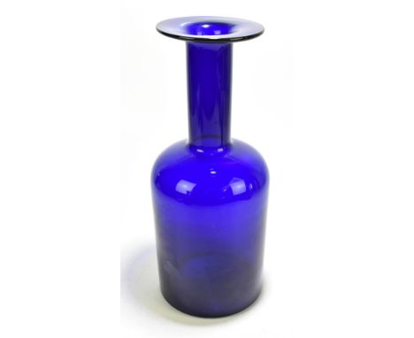OTTO BRAUER FOR HOLMEGAARD; a cobalt blue coloured 'Gulvvase', height 43cm.Additional InformationLight wear to the base, but 