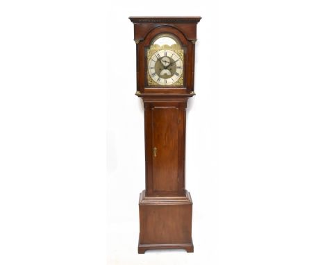 JOHN CARMICHAEL OF GREENOCK; an 18th century oak cased eight day longcase clock, the brass face set with silvered chapter rin