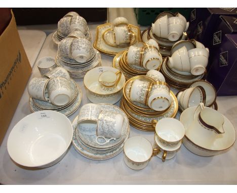 Twenty-three pieces of Royal Worcester 'Weed' decorated teaware, factory and date mark for 1903, seventeen similar pieces mar