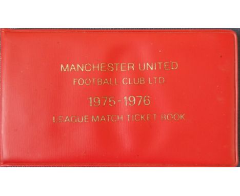 MANCHESTER UNITED 1975-76 SEASON TICKET BOOK
Contains some unused tickets and comes Fixture list
Ref SM