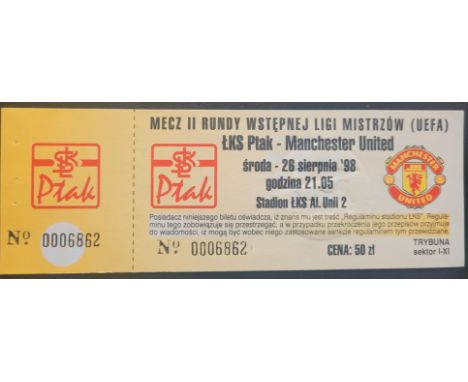 1998-99 LKS LODZ V MANCHESTER UNITED CHAMPIONS LEAGUE UNUSED TICKET
Ref SM