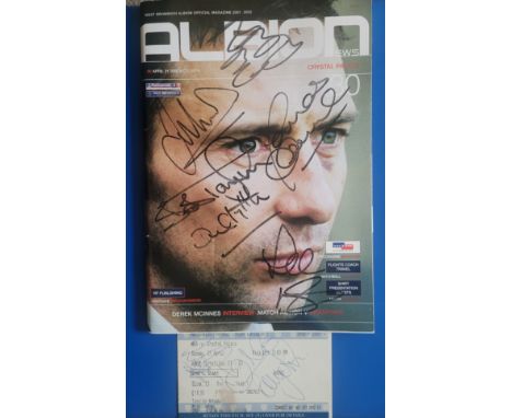 2001-2002 WEST BROMWICH ALBION V CRYSTAL PALACE PROGRAMME &amp; TICKET FULLY SIGNED BY THE ALBION
Promotion to the Premier ga