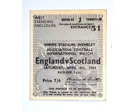 1963 ENGLAND V SCOTLAND TICKET
England v Scotland 1963 ticket stub excellent condition&nbsp;
Ref WC