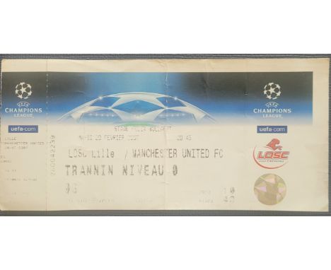 2007 LOSC LILLE V MANCHESTER UNITED CHAMPIONS LEAGUE TICKET
Folds
Ref MS