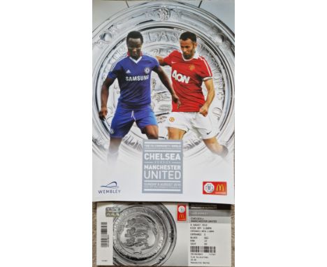 2010 CHARITY SHIELD CHELSEA V MANCHESTER UNITED PROGRAMME &amp; TICKET
Programme good, Ticket slight fold
Ref SL