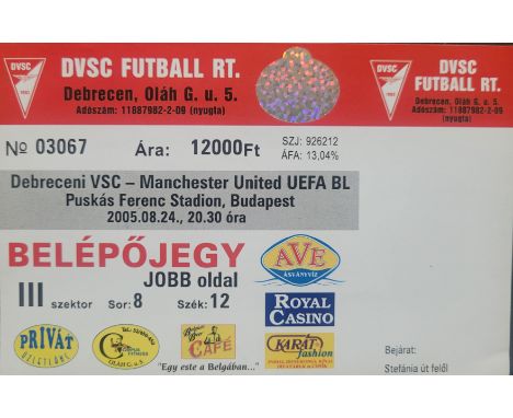 2005-06 DEBRECENI V MANCHESTER UNITED CHAMPIONS LEAGUE TICKET
Ref BF