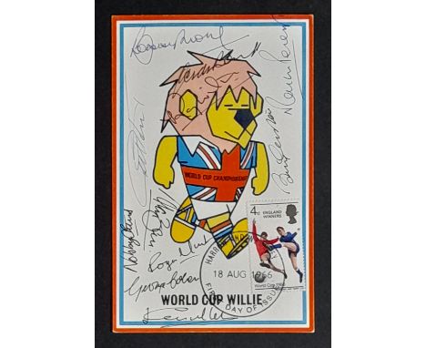 ENGLAND 1966 WORLD CUP WINNERS FIRST DAY COVER AUTOGRAPHED BY ALL 11 OF THE WINNING TEAM
England 1966 World Cup Winners Signe