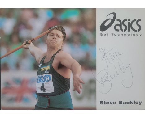 ATHLETICS STEVE BACKLEY AUTOGRAPHED PROMOTIONAL CARD
Postcard size
Ref BF