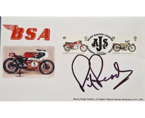 MOTORCYCLE RACING BSA LIMITED EDITION POSTAL COVER SIGNED BY PHIL READ
Phillip William Read, MBE (1 January 1939 – 6 October 