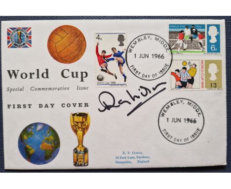 ENGLAND 1966 WORLD CUP FIRST DAY COVER AUTOGRAPHED BY RAY WILSON
Ref G