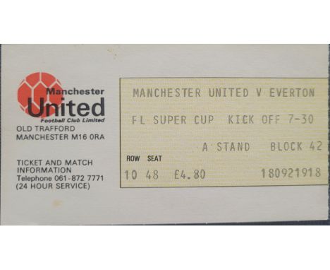 1985-86 MANCHESTER UNITED V EVERTON SUPER CUP TICKET
Ref MS