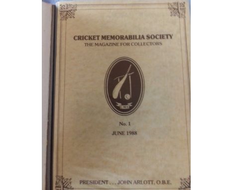 CRICKET MEMORABILIA SOCIETY MAGAZINES INCLUDES THE VERY FIRST ISSUE&nbsp;
Number's 1 - 85.
The following are missing 34, 40, 