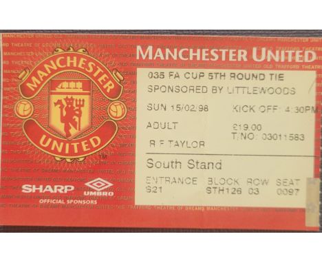 1997-98 MANCHESTER UNITED V BARNSLEY FA CUP TICKET
Ref MS