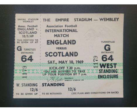 1969 ENGLAND V SCOTLAND UNUSED TICKET
Ref SM