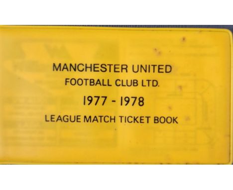 MANCHESTER UNITED 1977-78 SEASON TICKET BOOK
Contains some unused tickets and comes Fixture list
Ref SM